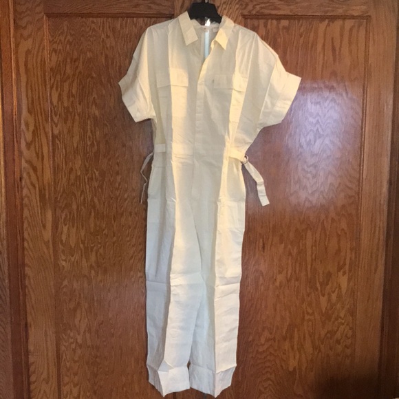 Levis Premium Cotton Lorelei Jumpsuit in Transparent Yellow utilitarian Size XL - Picture 8 of 12